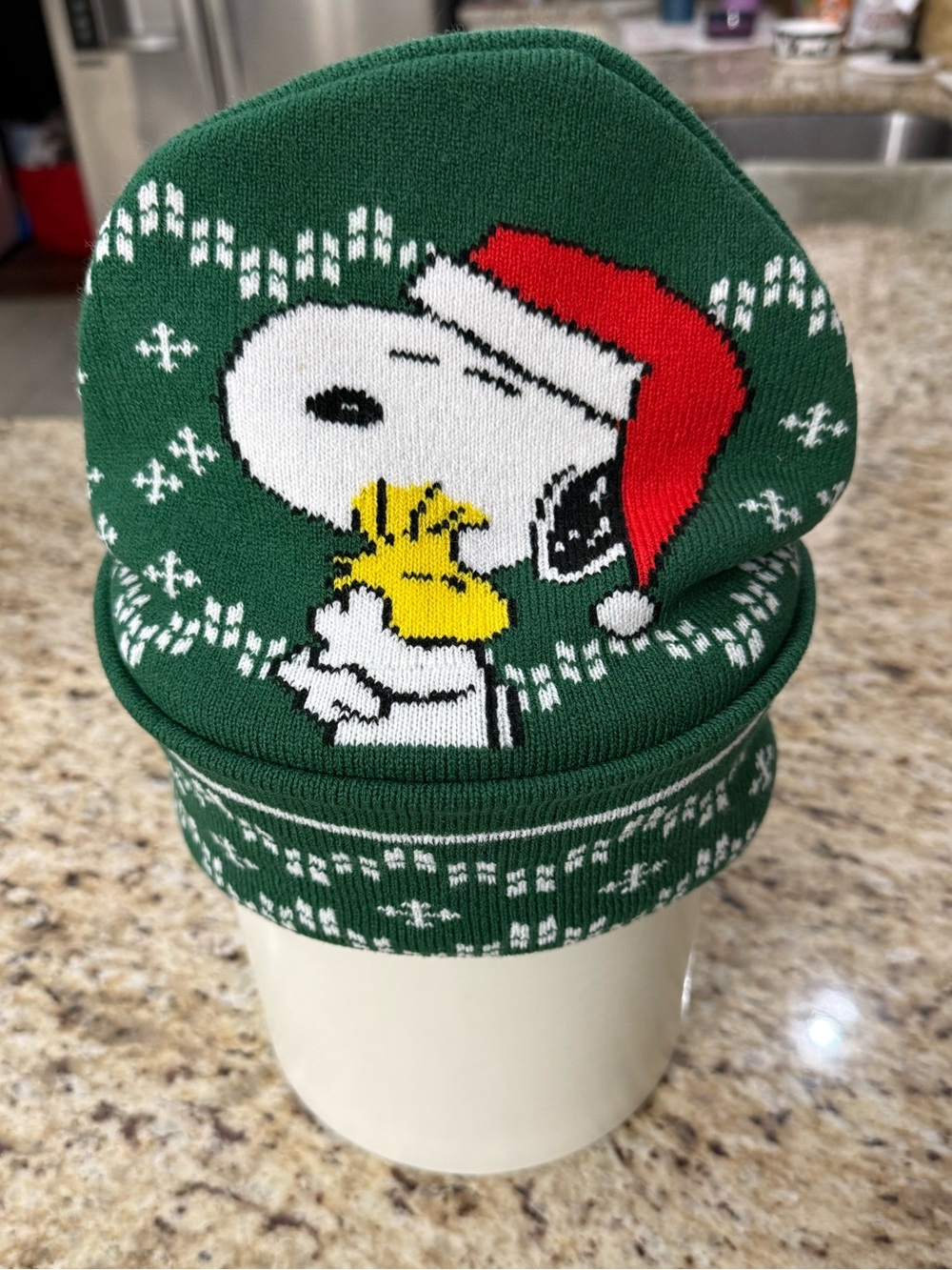 Peanuts Snoopy and Woodstock Christmas Beanie Skull Cap
